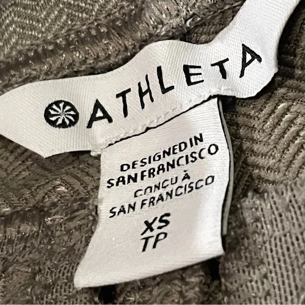 Athleta XS Delancey Skyline Herringbone Tight Leggings, Storm Cloud Gray NWT - Picture 6 of 9
